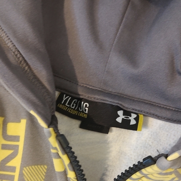 Under Armour Gray and Yellow Performance Jacket Youth Size L - Picture 3 of 9